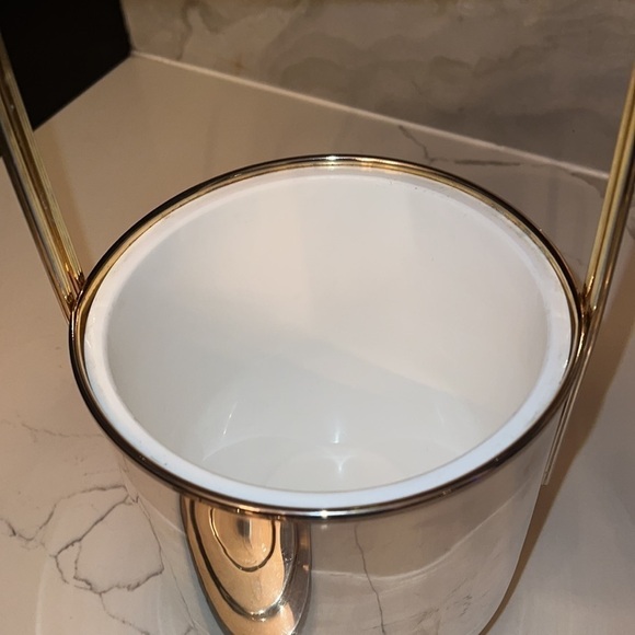 Vintage Maestri Argente Silver and brass ice bucket made in Italy - Picture 8 of 12
